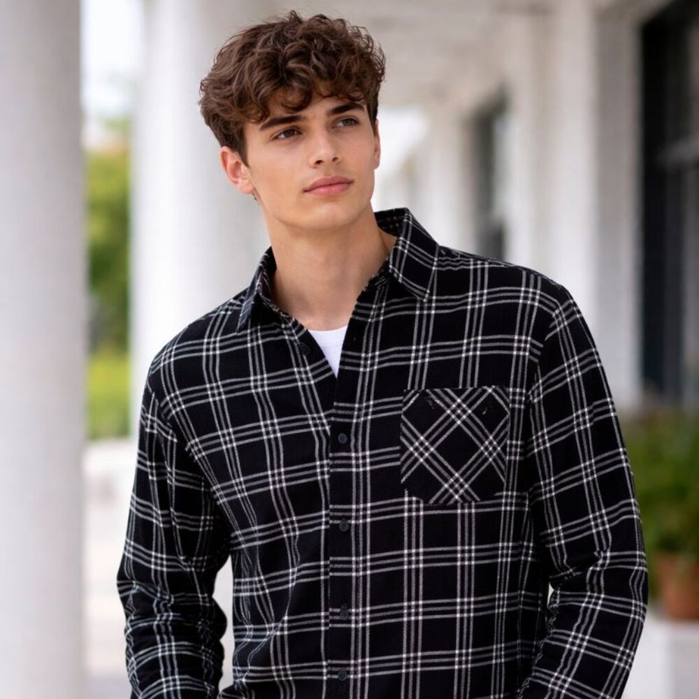 Volcom Plaid Textured Cotton Flannel Shirt SM NWT